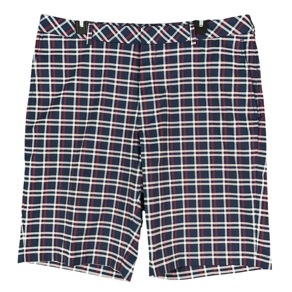 Walter Hagen Shorts 35‎ Mens Golf Plaid Loose Stretch Bermuda Casual Athletic